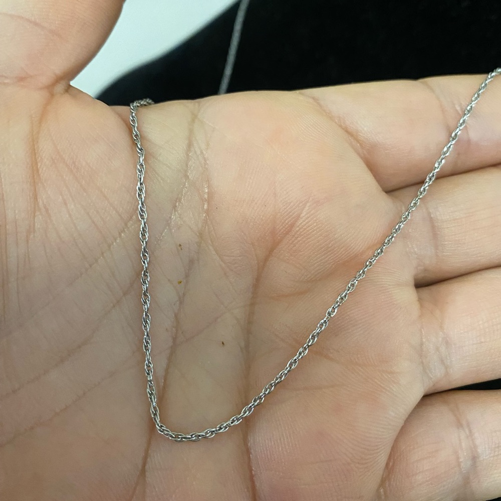 Vintage Stg Solid Sterling Silver Chain Necklace - image 4